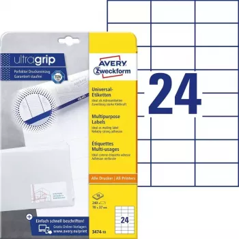 Self-adhesive label Rectangle AVERY 3474-10