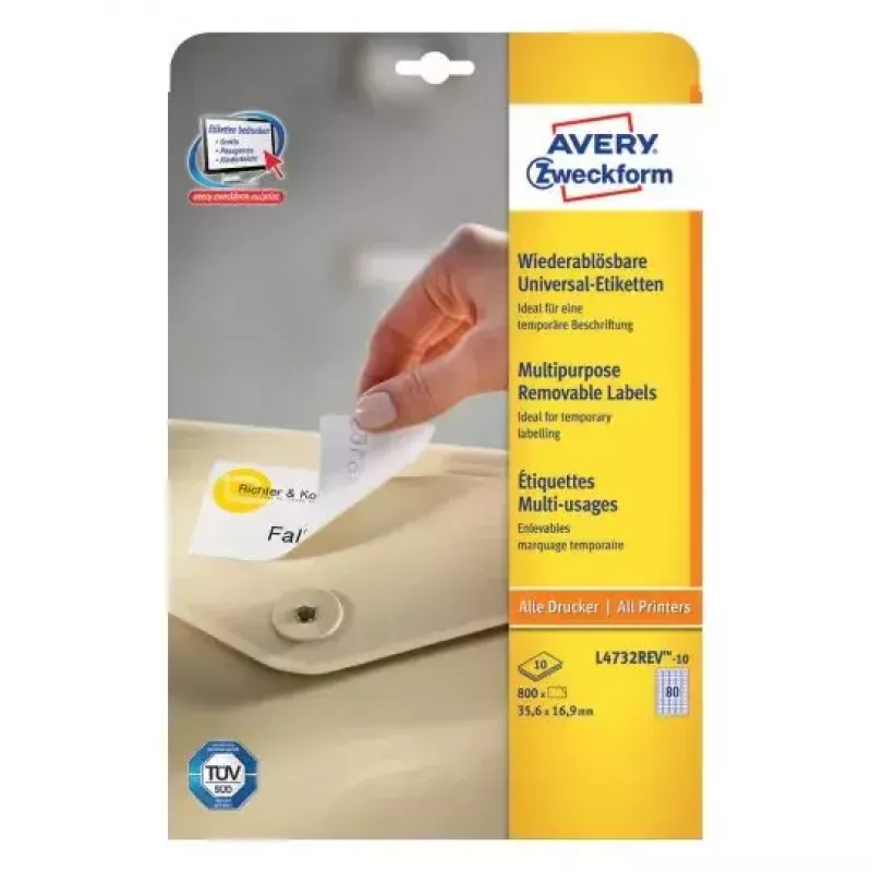 Self-adhesive printer label AVERY L4732REV-10
