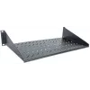 Intellinet 19 inch Cantilever Shelf, 2U, 2-Point Front Mount, 250mm Depth, Max 25kg, Black, Three Year Warranty