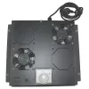 Intellinet 2-Fan Ventilation Unit for 19 inch Racks, Roof Mount, with Thermostat, Black