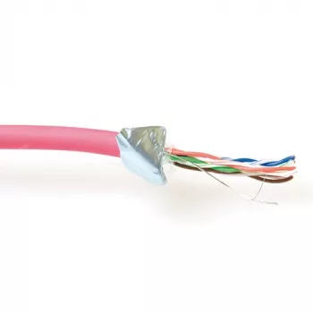 Patch Cable ACT CAT5E F/UTP LSZH Stranded Red 100 m