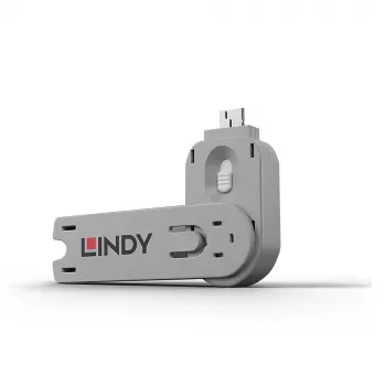 Lindy USB Type A Port Blocker Key, White, Port blocker key, USB Type-A, White, Acrylonitrile butadiene styrene (ABS), 1 pc(s), Polybag