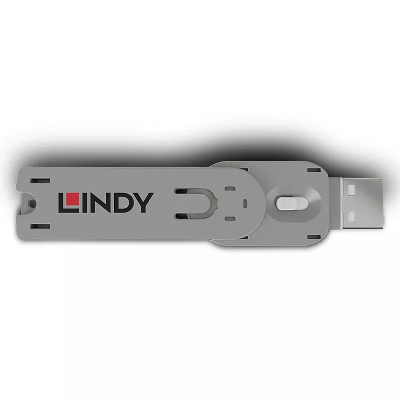Lindy USB Type A Port Blocker Key, White, Port blocker key, USB Type-A, White, Acrylonitrile butadiene styrene (ABS), 1 pc(s), Polybag
