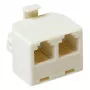 ACT RJ Modular T-Adapters: 2x RJ-12 female - 1x RJ-12 male