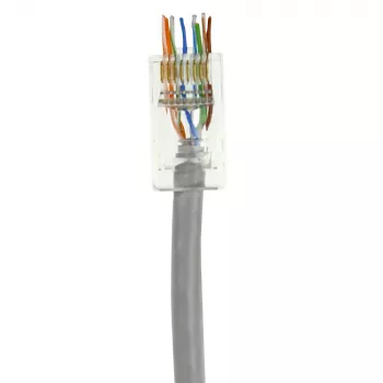 ACT RJ45 (8P/8C) CAT6 easyconnect unshielded modulaire connector for round cable with solid or stranded conductors
