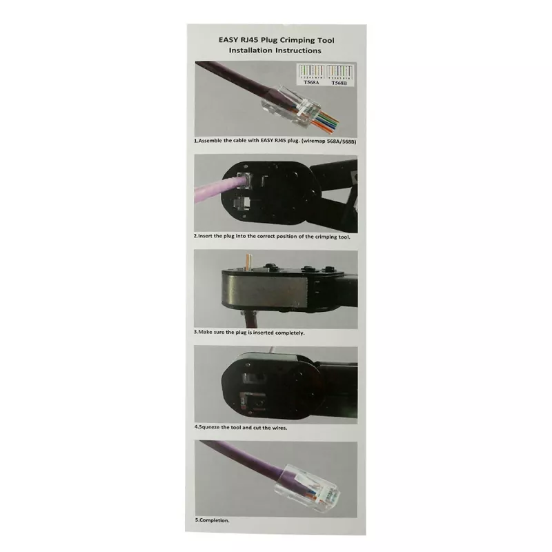 ACT Modular crimp tool for pass-through RJ45 connectors