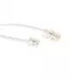 ACT White 10 meter flat telephone cable with RJ11 and RJ45 connectors