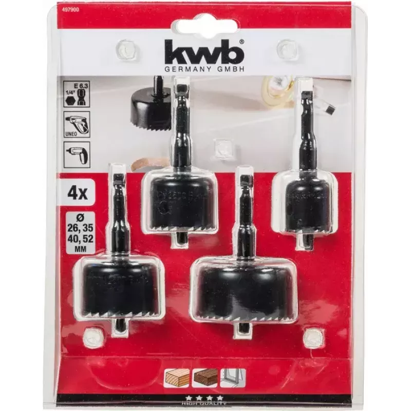 Hole Saw Set KWB 497900 Cordless Screwdriver