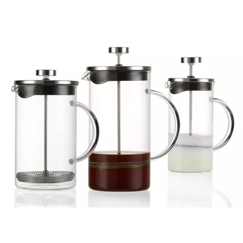 French Press Ritzenhoff & Breker Rio 0.8 L Black Silver Transparent