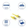ACT Yellow 1 meter LSZH U/FTP CAT6A datacenter slimline patch cable snagless with RJ45 connectors