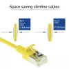 ACT Yellow 5 meter LSZH U/FTP CAT6A datacenter slimline patch cable snagless with RJ45 connectors
