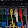 ACT Black 3 meter LSZH U/FTP CAT6A datacenter slimline patch cable snagless with RJ45 connectors