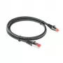 ACT Black 7 meter CAT6A U/FTP PVC high flexibility tangle-free patch cable snagless with RJ45 connectors