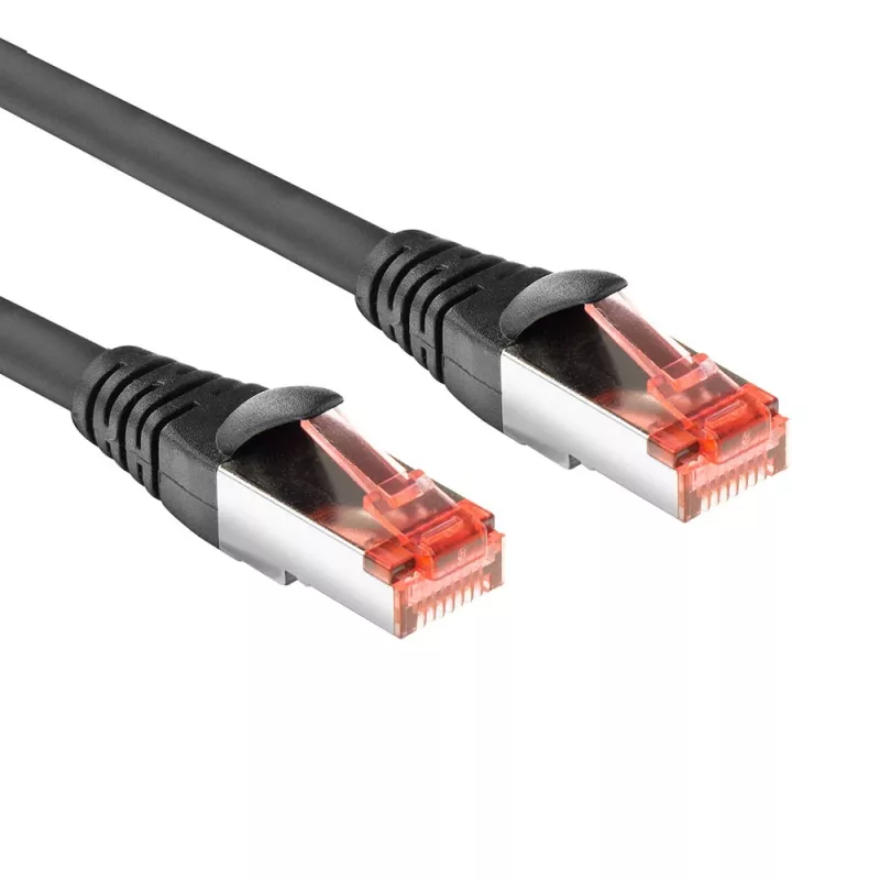 ACT Black 7 meter CAT6A U/FTP PVC high flexibility tangle-free patch cable snagless with RJ45 connectors