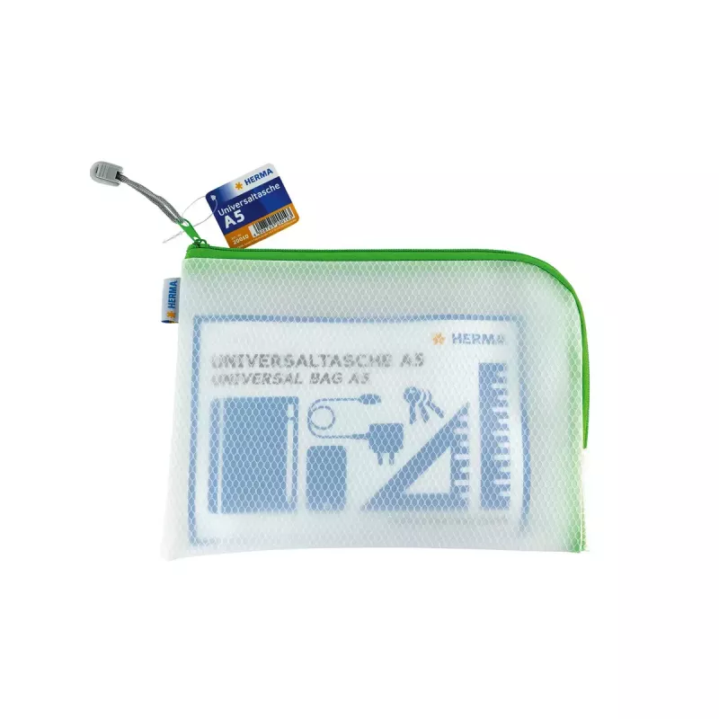 Hard pencil case HERMA 20010 Green Transparent