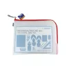 Hard pencil case HERMA 20014 Red Transparent