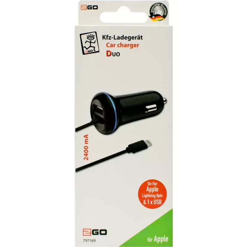 Mobile device charger 2GO 797169 Universal Black Cigar lighter Auto 12/24V