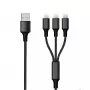 Lightning Cable 2GO 797155 1.5m Black USB B USB C Micro-USB B