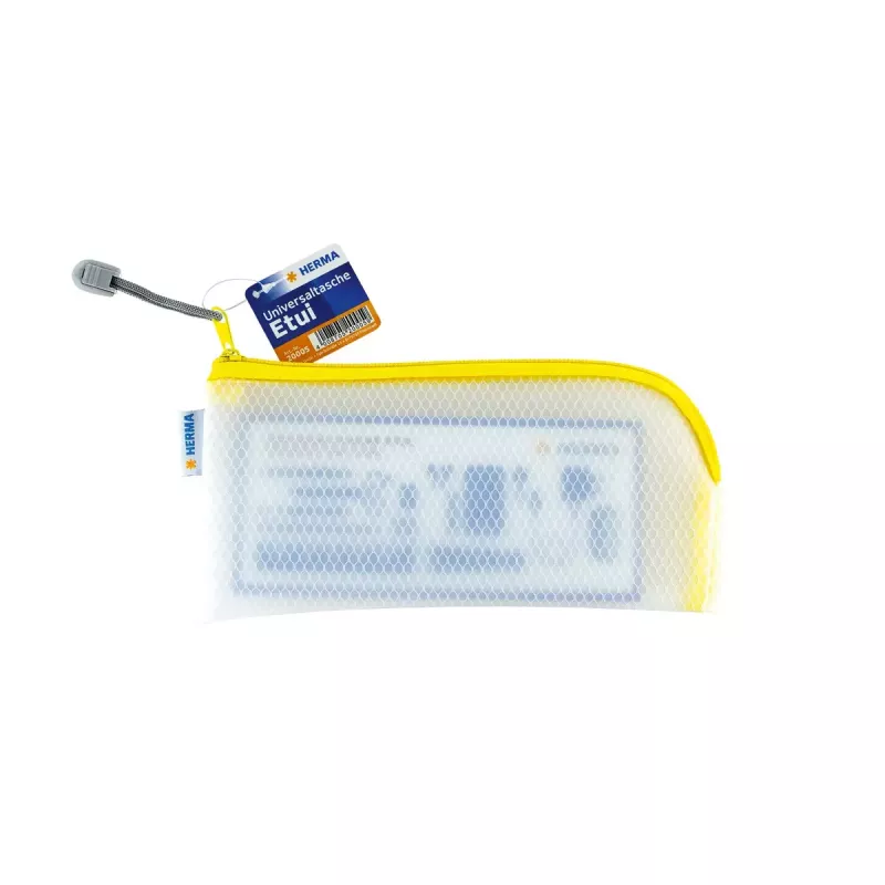 Pencil Case HERMA 20005 Hard EVA Transparent Yellow 110x230mm