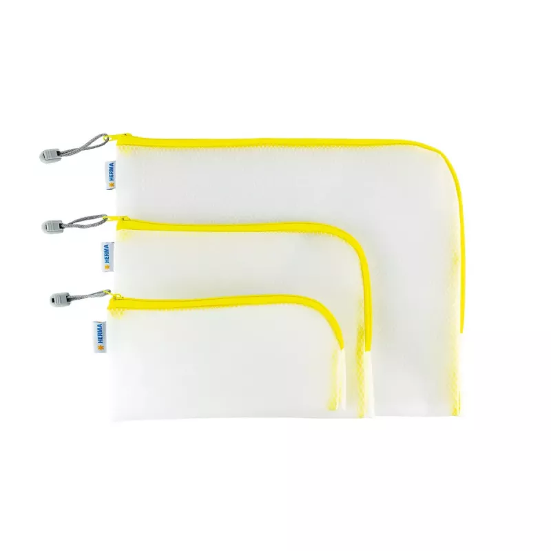 Pencil Case HERMA 20005 Hard EVA Transparent Yellow 110x230mm