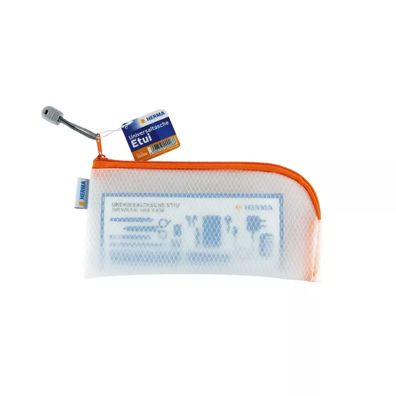 Pencil Case HERMA 20006 Hard EVA Orange Transparent 110x230mm