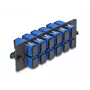 DeLOCK Fiber Optic Adapter Panel SC Simplex UPC 12 Port Blue