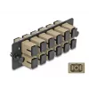 DeLOCK Fiber Optic Adapter Panel SC Simplex OM1 OM2 12 Port Beige