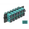 DeLOCK Fiber Optic Adapter Panel SC Simplex OM4 12 Port Aqua