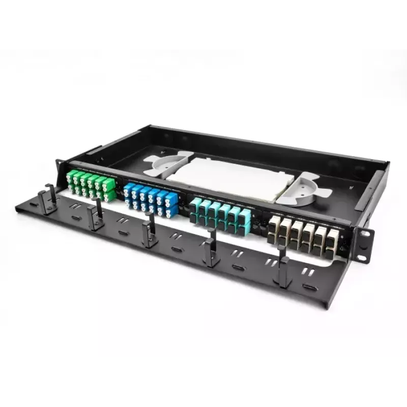 DeLOCK Fiber Optic Adapter Panel SC Simplex OM4 12 Port Aqua