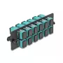 DeLOCK Fiber Optic Adapter Panel SC Simplex OM4 12 Port Aqua
