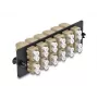 DeLOCK Fiber Optic Adapter Panel LC Duplex OM1 OM2 12 Port Beige