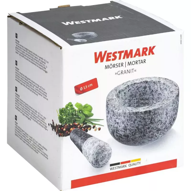 Mortar & Pestle Westmark Granit Grey — Granite, Ø 13 cm, 131×131 mm