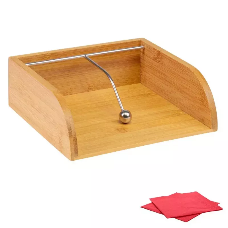 Napkin holder Westmark Tapas + Friends Wood, bamboo and steel, 330×330 mm