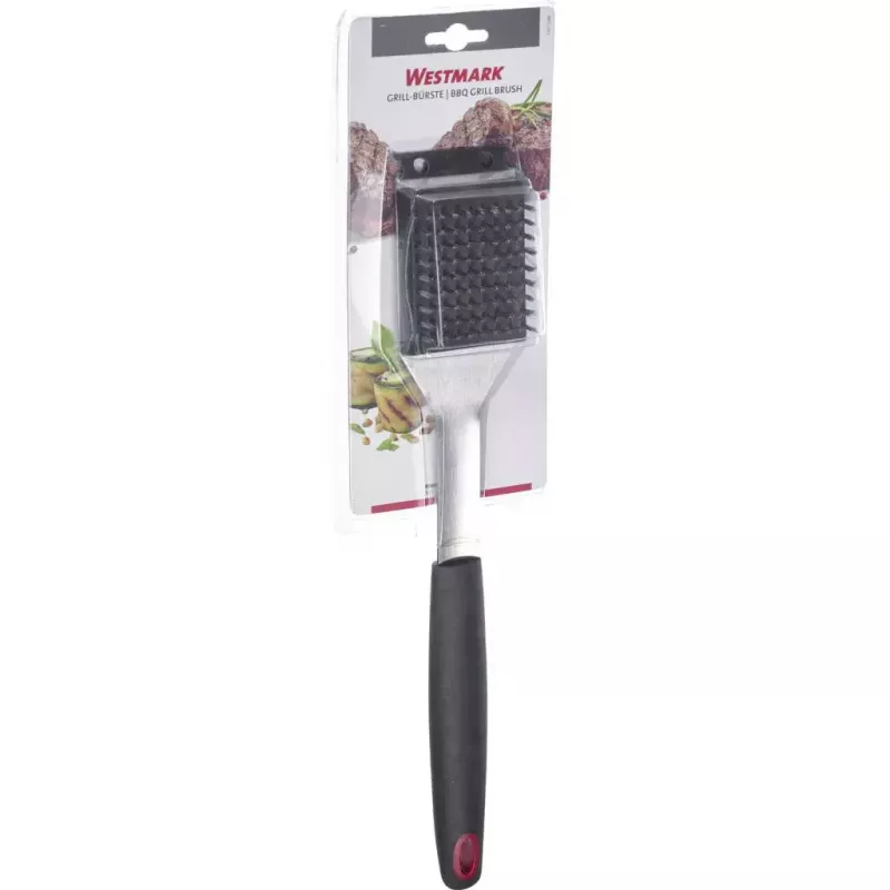 Outdoor barbecue grill brush Westmark 15072280 — stainless steel bristles, PP/TPE handle, 65×385×35 mm