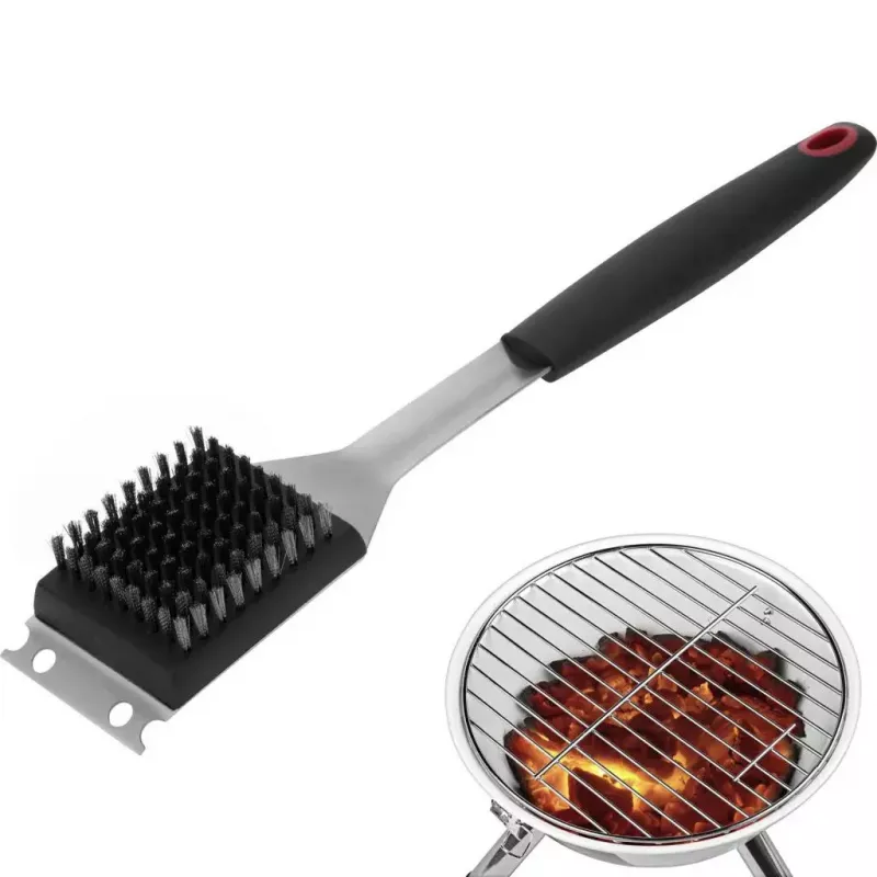 Outdoor barbecue grill brush Westmark 15072280 — stainless steel bristles, PP/TPE handle, 65×385×35 mm