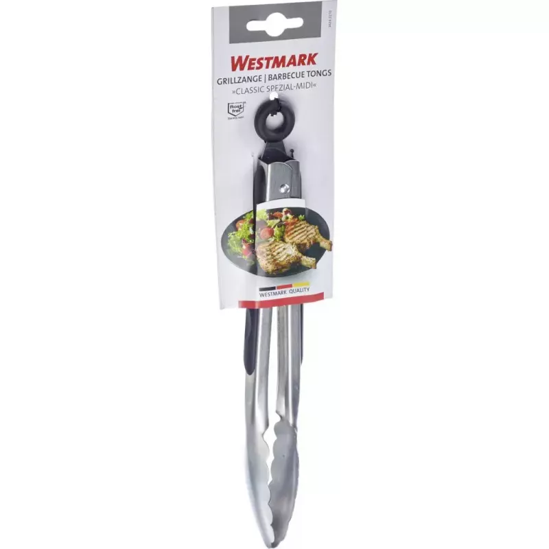 Kitchen tongs Westmark Classic Spezial Midi 275 mm — stainless steel, TPE handle
