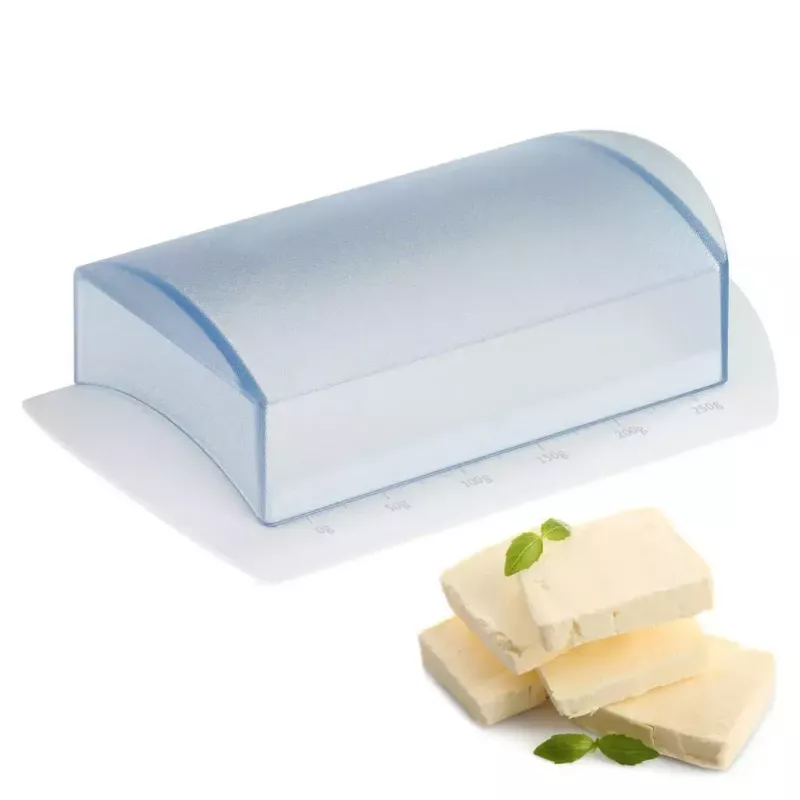 Butter dish Westmark 21162270, polypropylene (PP), rectangular, 157×110×55 mm, blue/white