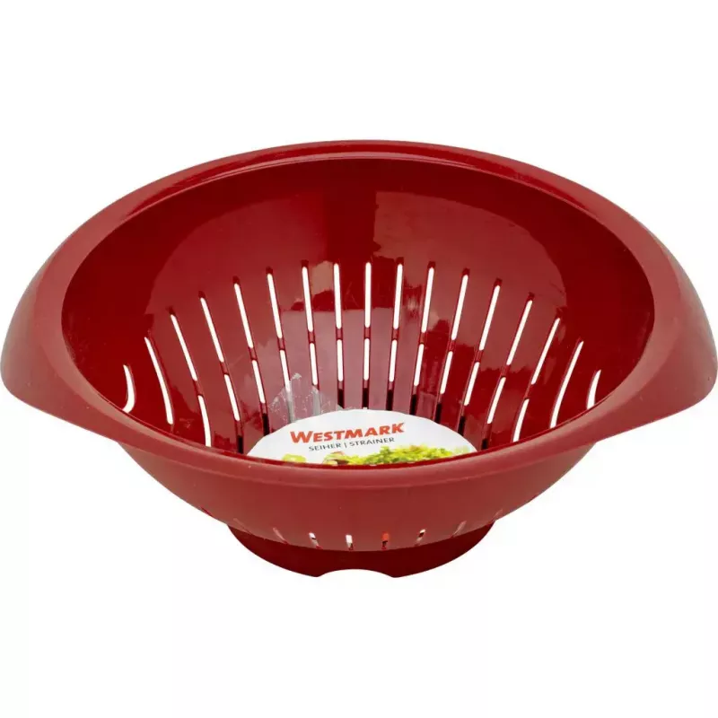 Kitchen strainer Westmark 2424227R, plastic, round, 25 cm diameter, red