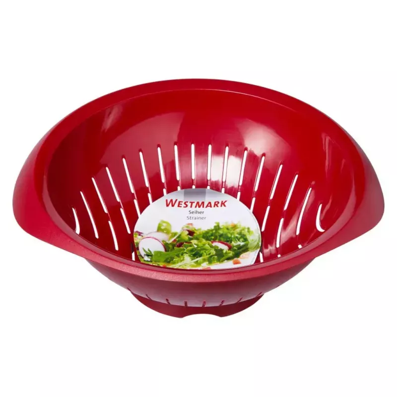 Kitchen strainer Westmark 2424227R, plastic, round, 25 cm diameter, red