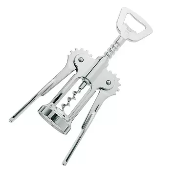 Twin-prong cork puller Westmark 6155556C, chrome finish, steel and zinc steel, package 73×38×205 mm