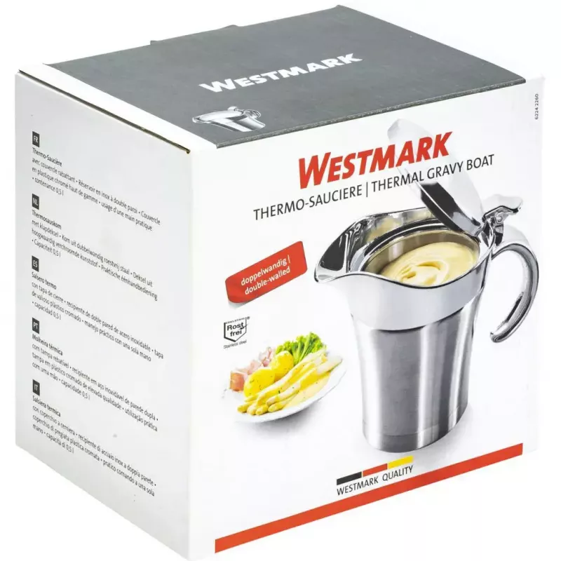 Gravy boat Westmark 62242260, stainless steel with plastic parts, 500 ml, 143×115×180 mm