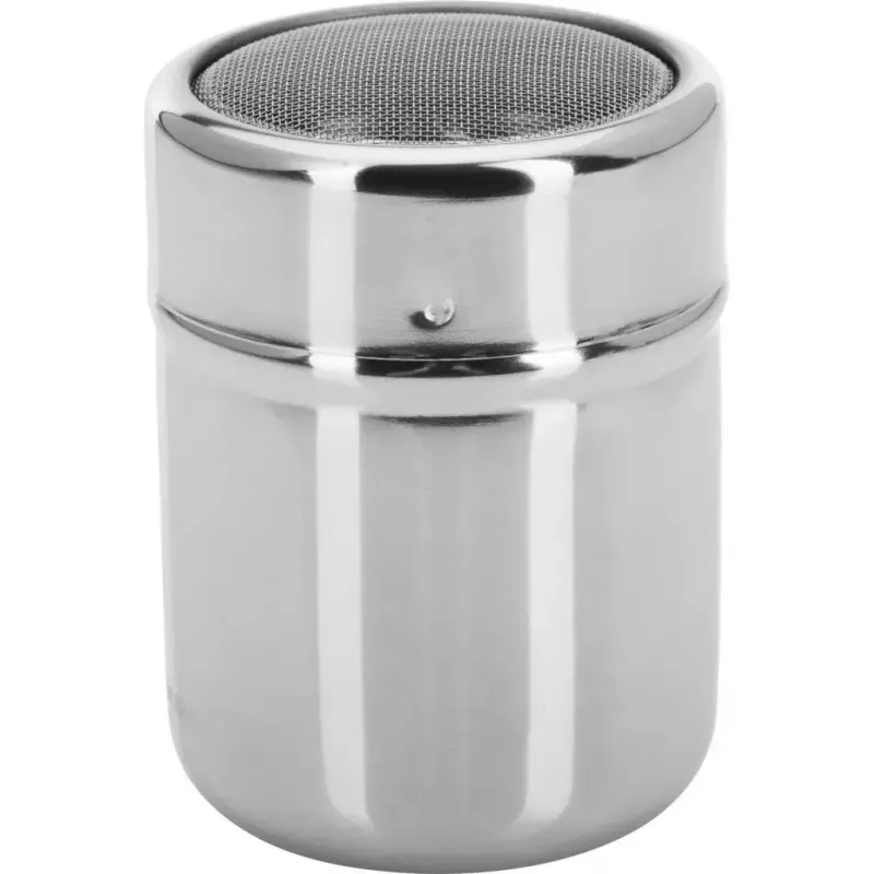 Sugar dispenser Westmark 69502260 — round stainless steel housing with polypropylene components, 62×62×82 mm