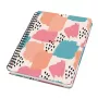 Writing Notebook Sigel Jolie JN610 A5 120 Sheets Apricot Pink Turquoise