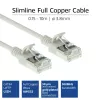 ACT Grey 7 meter LSZH U/FTP CAT6A datacenter slimline patch cable snagless with RJ45 connectors