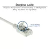 ACT Grey 7 meter LSZH U/FTP CAT6A datacenter slimline patch cable snagless with RJ45 connectors
