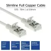 ACT Grey 10 meter LSZH U/FTP CAT6A datacenter slimline patch cable snagless with RJ45 connectors