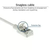 ACT Grey 10 meter LSZH U/FTP CAT6A datacenter slimline patch cable snagless with RJ45 connectors