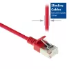 ACT Red 7 meter LSZH U/FTP CAT6A datacenter slimline patch cable snagless with RJ45 connectors