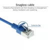 ACT Blue 10 meter LSZH U/FTP CAT6A datacenter slimline patch cable snagless with RJ45 connectors