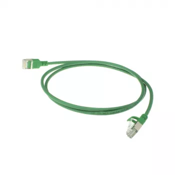 ACT Green 7 meter LSZH U/FTP CAT6A datacenter slimline patch cable snagless with RJ45 connectors